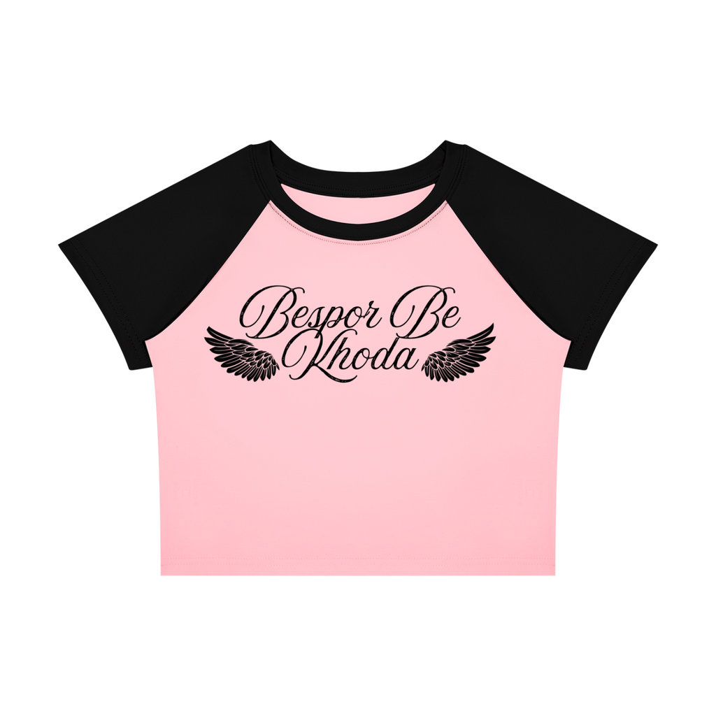 Bespor Be Khoda Baby Tee - Pink/Black
