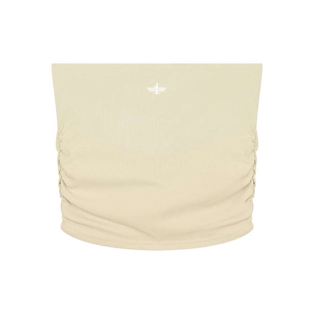 Farvahar Ruched Tube Top - Light Apricot