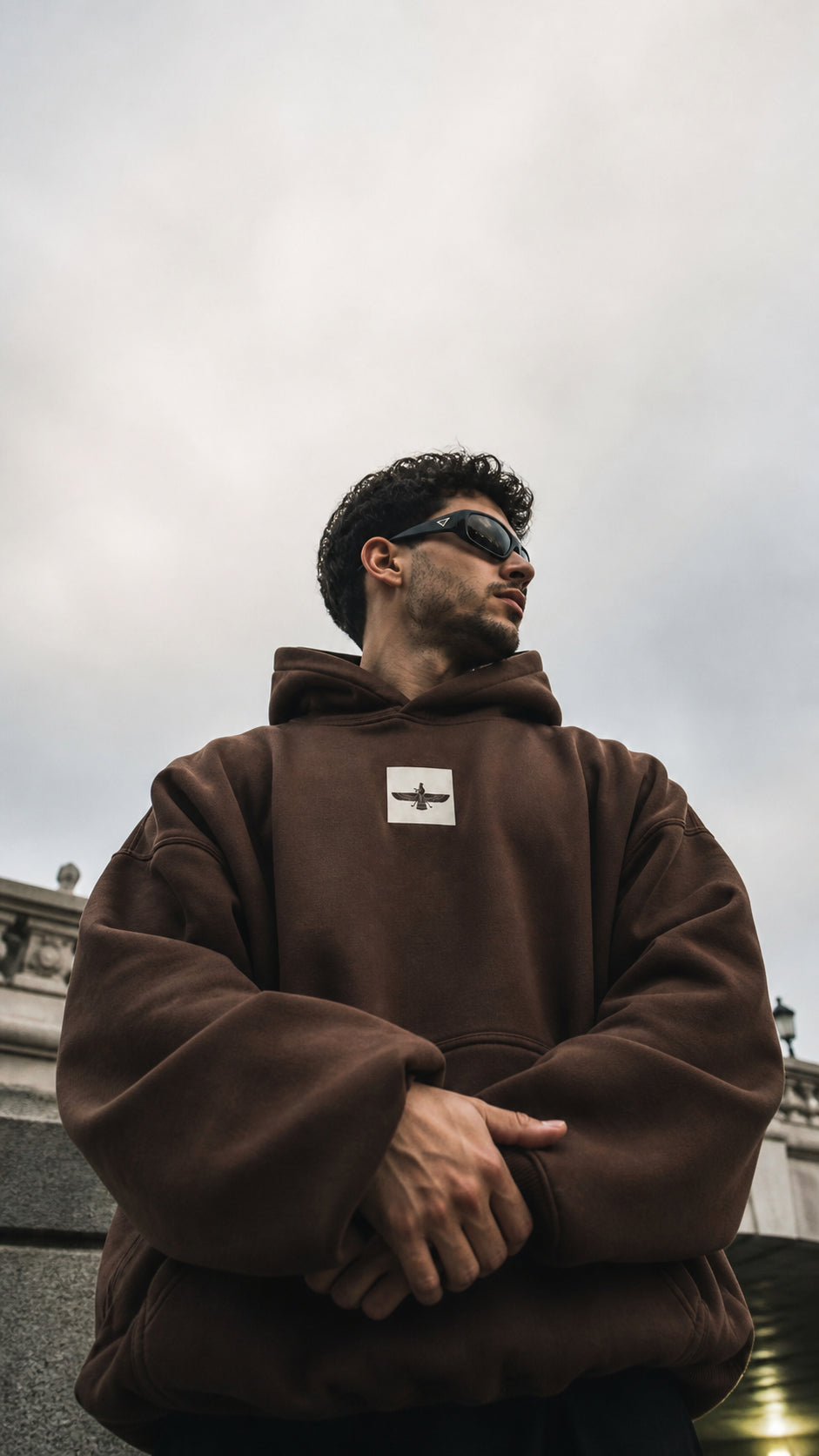 Oversized Persian Legacy Hoodie - Brown