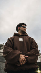 Oversized Persian Legacy Hoodie - Brown