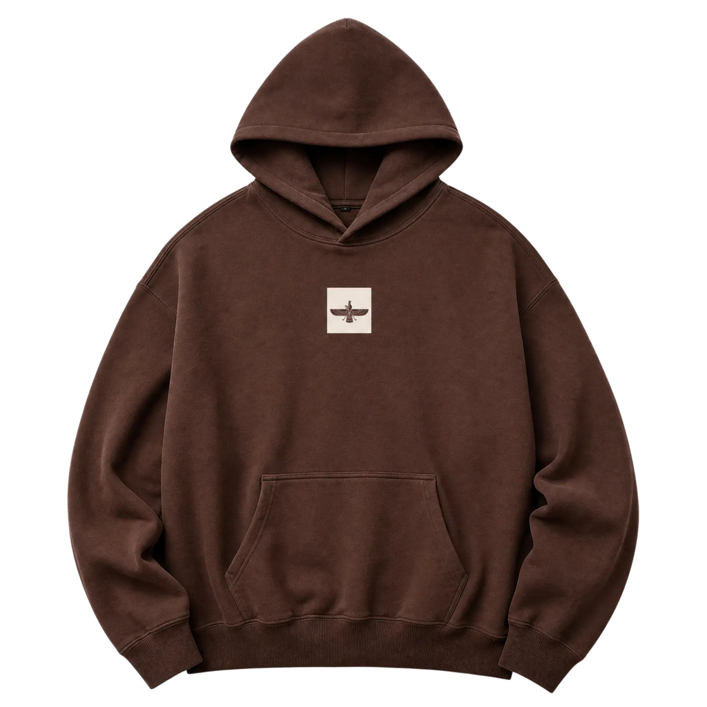 Oversized Persian Legacy Hoodie - Brown