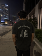 Persepolis Vintage Wash Oversized Long Tee - Black