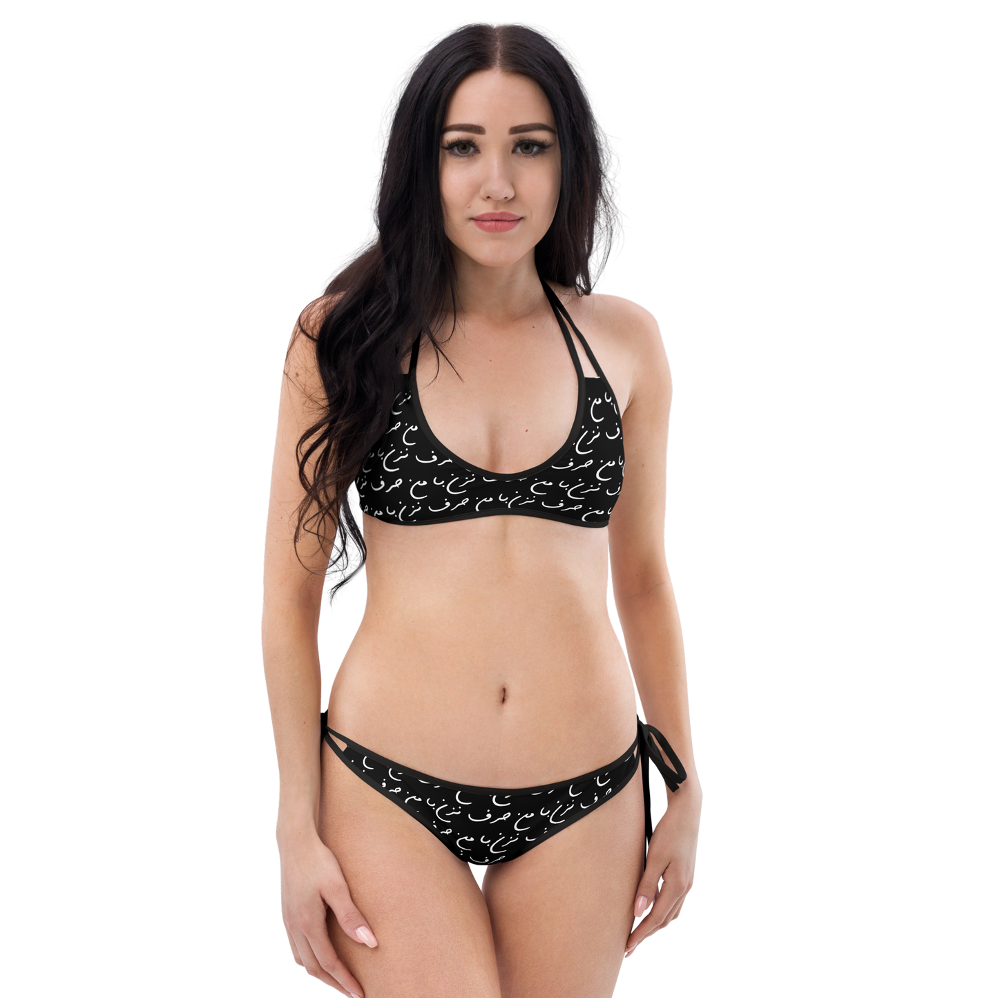 Strappy BMHN Bikini (White on Black)